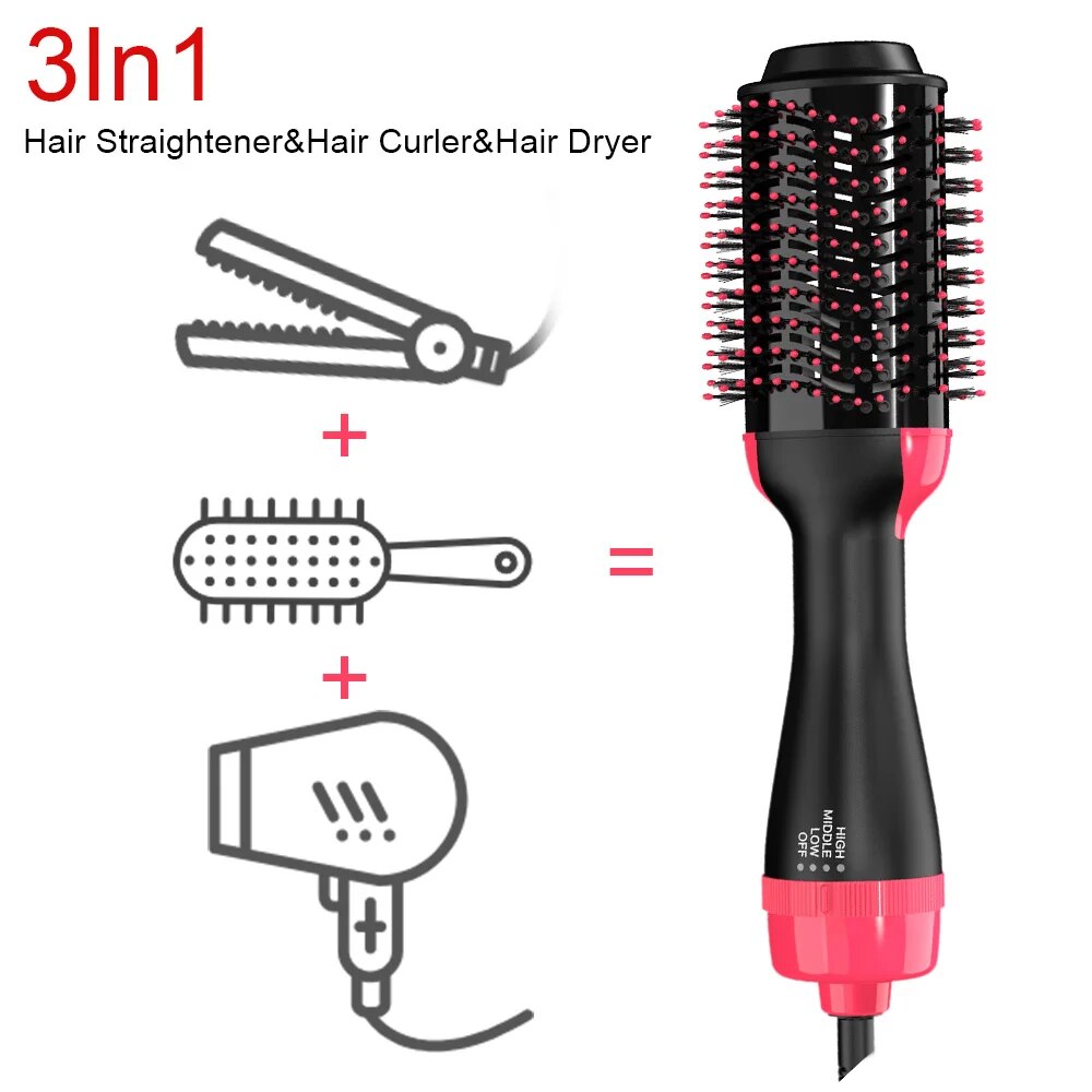 3-in-1 Hair Straightener & Dryer, Volumizer & Curls