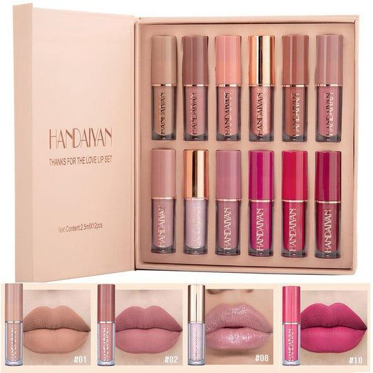 HANDAIYAN LIQUID MATTE LIPSTICK | 12 PCS SET | WATERPROOF | LONG LASTING