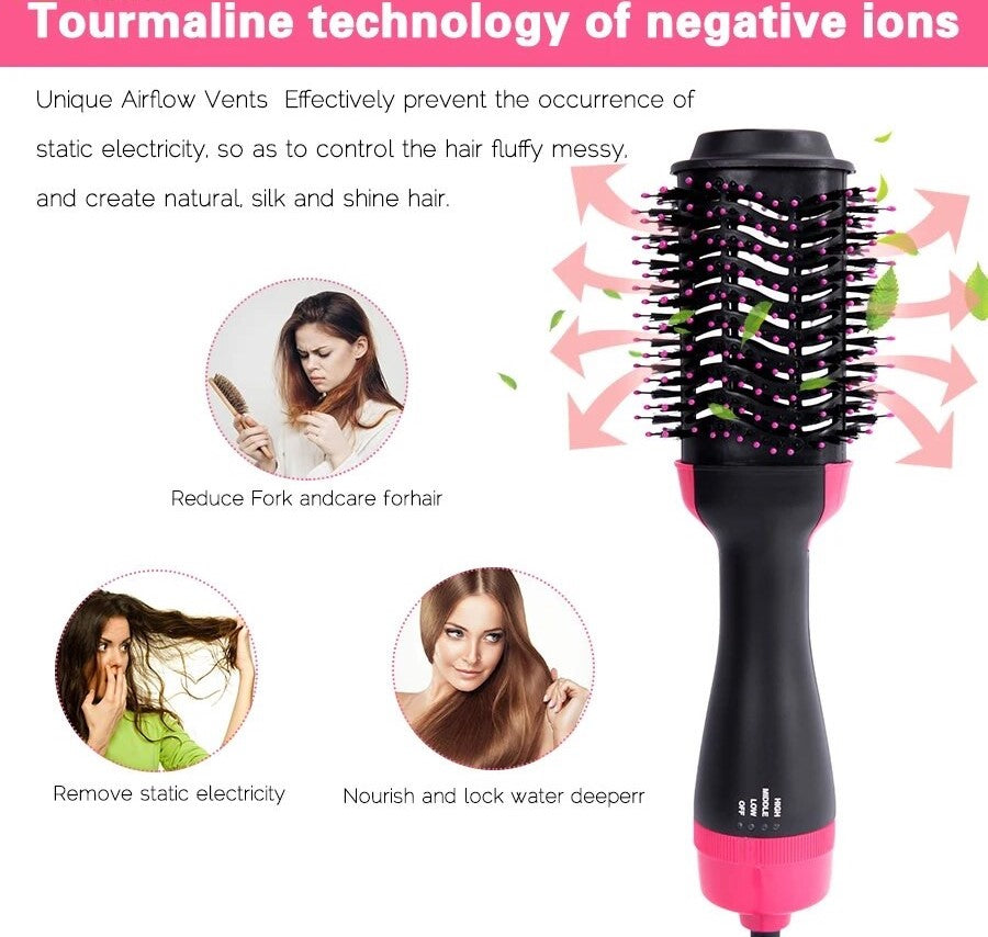 3-in-1 Hair Straightener & Dryer, Volumizer & Curls